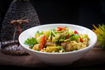 Big bowl of organic cauliflower