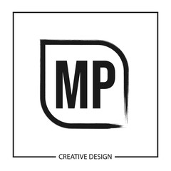 Initial Letter MP Logo Template Design