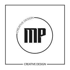 Initial Letter MP Logo Template Design