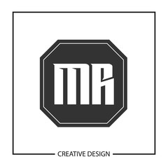 Initial Letter MR Logo Template Design