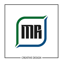 Initial Letter MR Logo Template Design