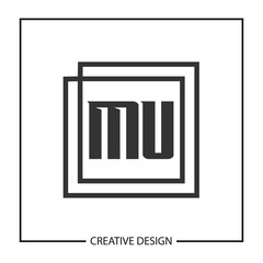 Initial Letter MU Logo Template Design