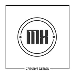 Initial Letter MX Logo Template Design