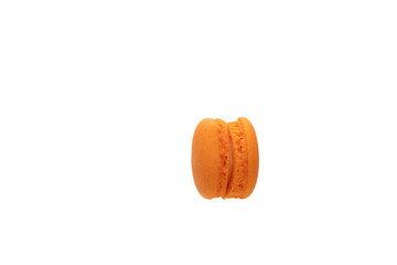 Orange macaroon isolated on white background