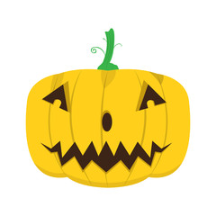 Isolated happy halloween pumpkin. Vector illustration design