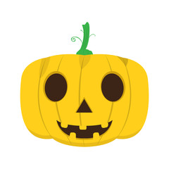 Isolated happy halloween pumpkin. Vector illustration design