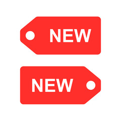new tag icon isolated vector