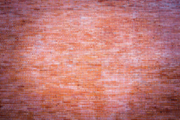 wide panorama brick wall of red color banner