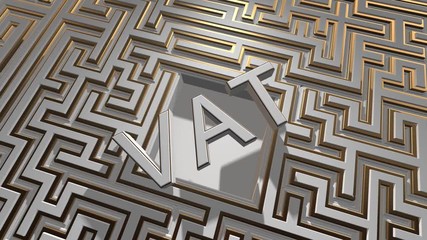 VAT value added tax 3D render conceptual