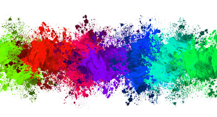 Multi-Color Paint Splatter Border/Background