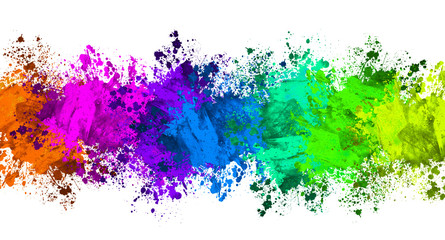 Multi-Color Paint Splatter Border/Background