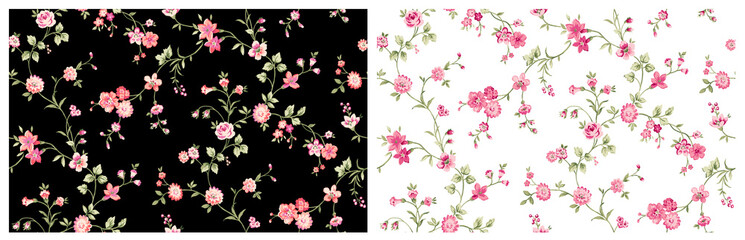 リピートできるシームレスな花柄