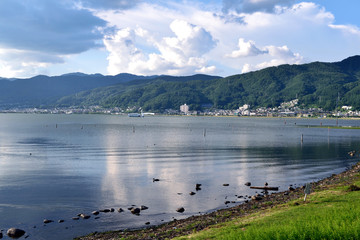 諏訪湖 湖畔