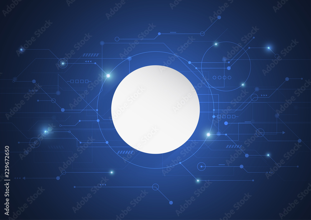 Poster abstract geometric background with circuit board modern futuristic. dot and line connection high tec