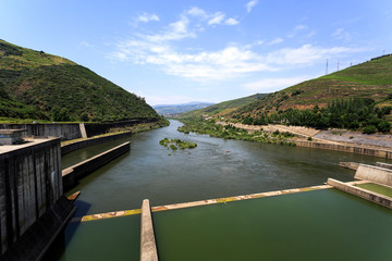 Downstream view from the Regua Dam