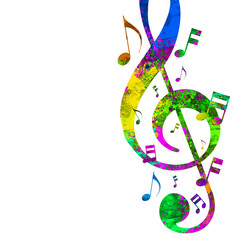 Fototapeta premium Colorful Musical Notes