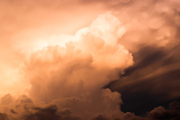 Fototapeta na wymiar Clouds scary before storm.