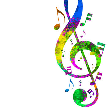 Colorful Musical Notes