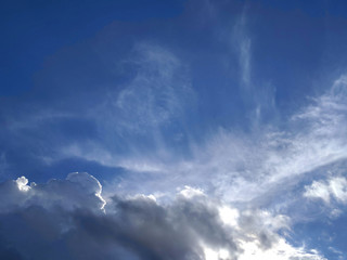Naklejka na ściany i meble Beautiful blue sky with cloud