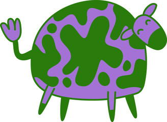 Cute cow silhouette illustration