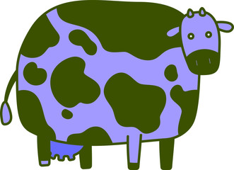 Cute cow silhouette illustration