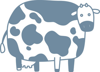 Cute cow silhouette illustration