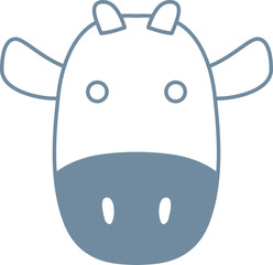 Cute cow silhouette illustration