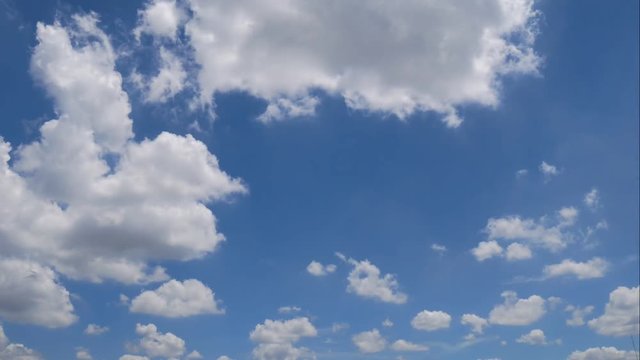 Sky and clouds in natural daylight. Clouds moving in the sky by the wind. Time lapse clouds on the sky.