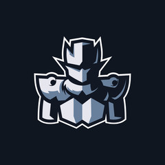 Knight mascot gaming logo