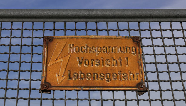 Hochspannung Lebensgefahr