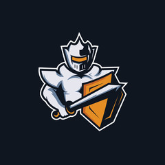 Knight mascot gaming logo