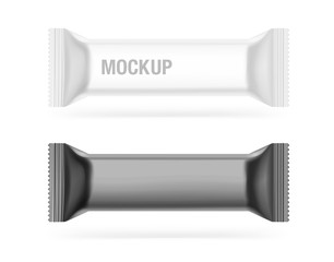 Mockup snack bar with realistic transparent shadows on white background. Vector illustration ready for your design. EPS10.