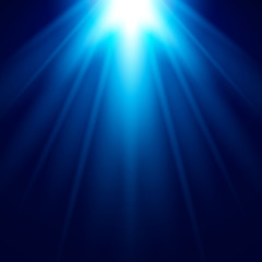 Blue Spotlight Effect with shine bright vector background