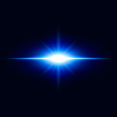 Abstract Blue Light Effect with shine bright vector background