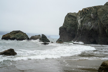 Lands End, San Francisco, United States: ‎March ‎24, ‎2018  - People keeps coming here to put the stones together to build some special  artwork.