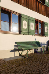 bavarian farmhouse at summer afternoon