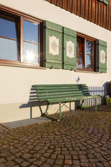 bavarian farmhouse at summer afternoon