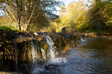 Image of a threshold on a mountain river.