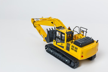 Excavator loader  isolated on white background,Top view