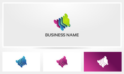 Human Jigsaw Puzzle Stack Logo