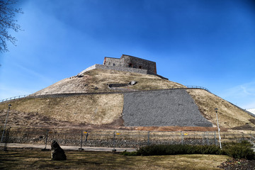 Vilnius Gediminas Castle. Lithuania. Fortress in a sunny day