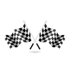 Racing flag (checkered flag) vector illustration.