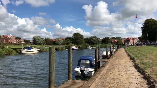 Ribe River. Ribe ?. Old urban coast. Taken in Denmark.