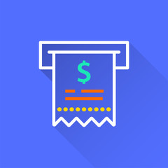 Receipt - vector icon for graphic and web design.