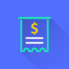Receipt - vector icon for graphic and web design.