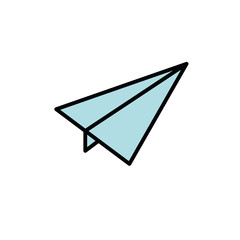 Paper plane icon. raster illustration