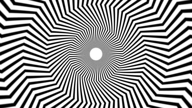 black and white trippy spiral saw circle