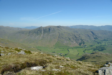 Langdale Pikes from summit of Pike of Blisco, Lake District