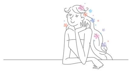 女性　ロングヘア　イメージ