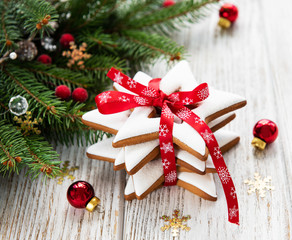 Christmas cookies and Christmas tree